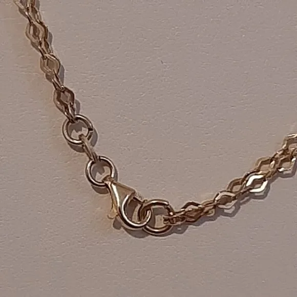 925 Italy Gold-Tone Stardust Ball Necklace 5.7g sterling silver Signed, tested - Picture 3 of 10